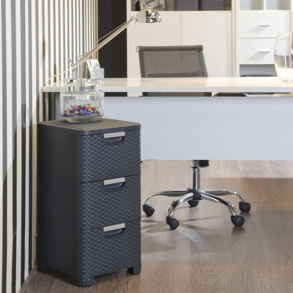 Curver Style Storage 3 Drawer Set - Grey (14L)
