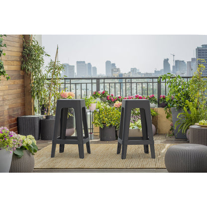 PRE ORDER: SEP. - Keter Lucca Indoor/Outdoor Bar Stool - 4 Pack