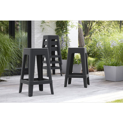 PRE ORDER: SEP. - Keter Lucca Indoor/Outdoor Bar Stool - 4 Pack