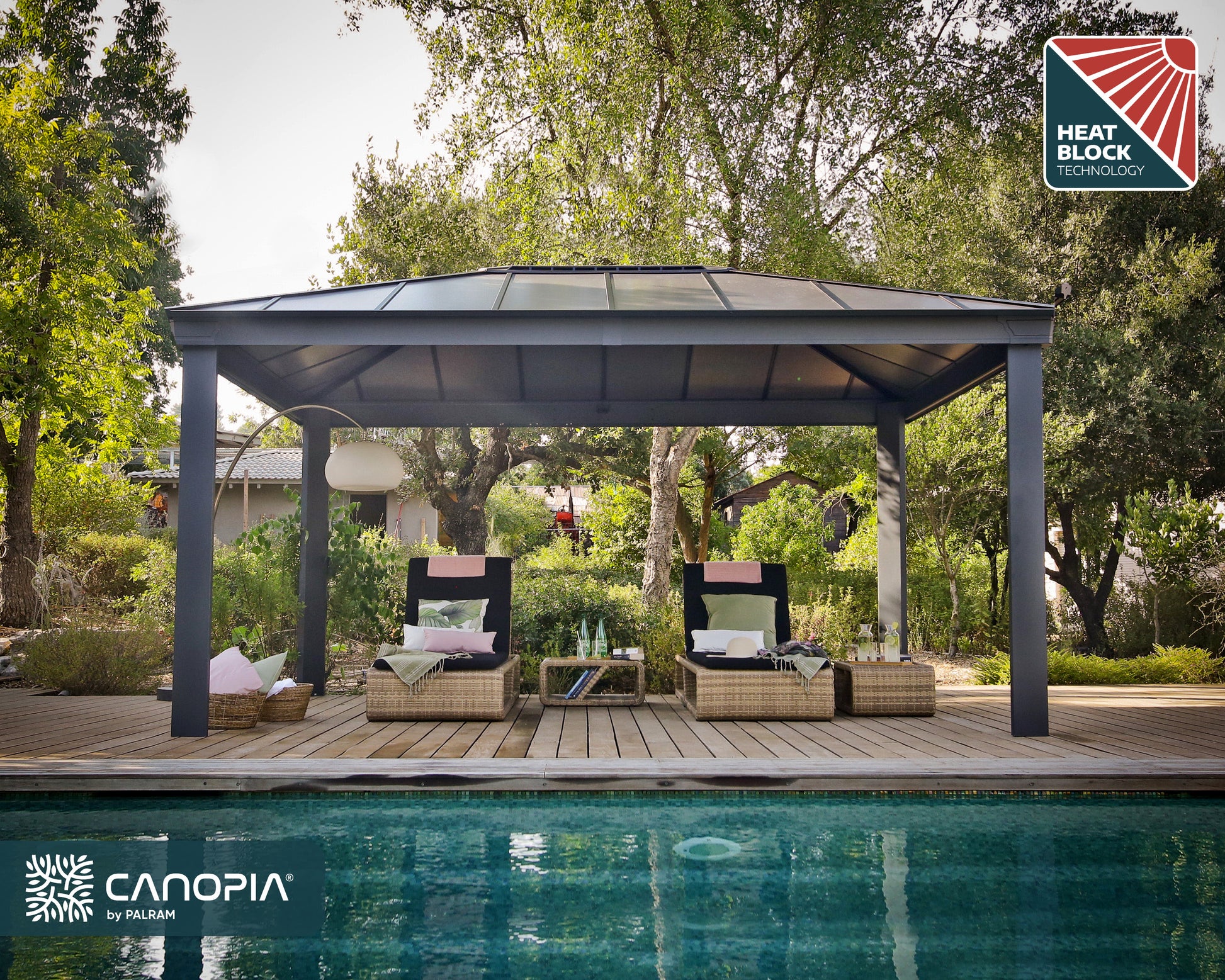 Dallas Gazebo 3.6m x 4.8m - Grey Frame With Grey Roof