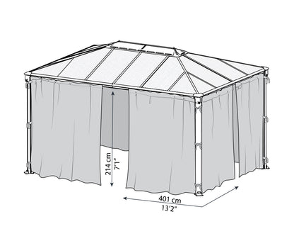 Curtain Set for Martinique Gazebo 3m x 4.3m