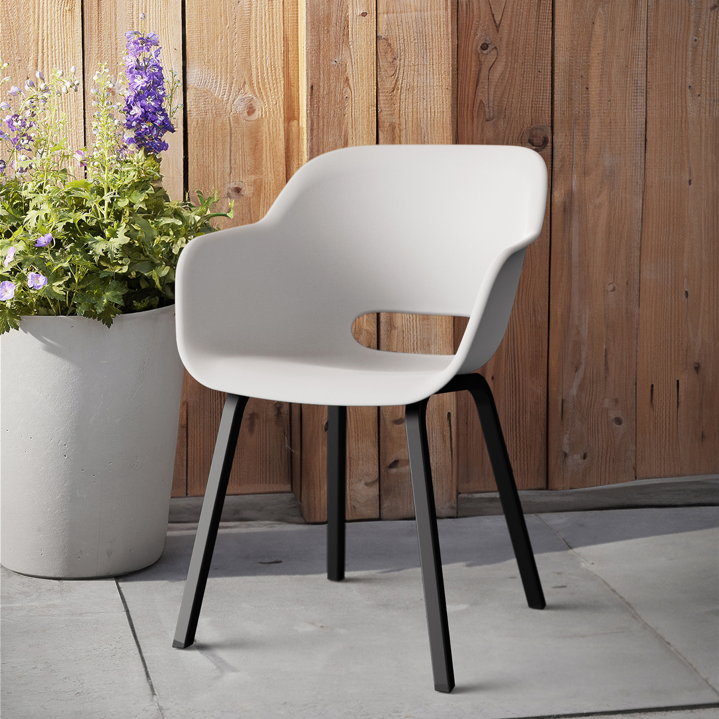 Keter Noa Dining Chair - White- 2 Pack