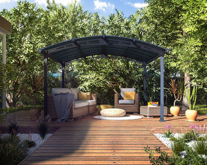 Tucson Gazebo 3.6m x 4.4m - Grey Frame With Grey Roof - mazeproducts