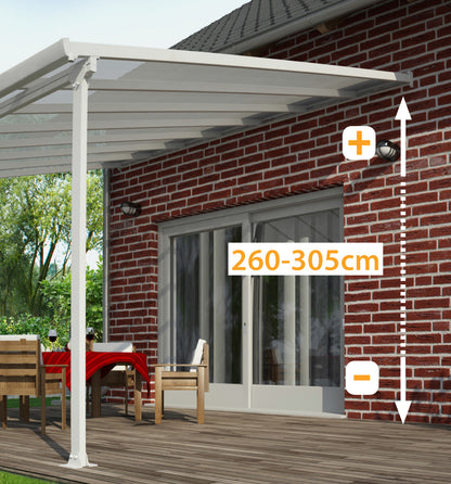 Feria Patio Cover 3.1m x 3m - Grey Frame With Clear Roof