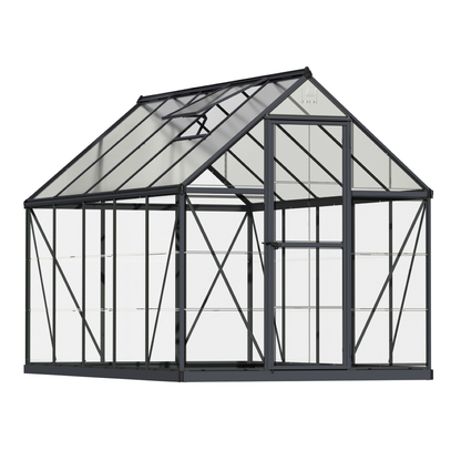 6' x 10' Hybrid Greenhouse - Grey Frame
