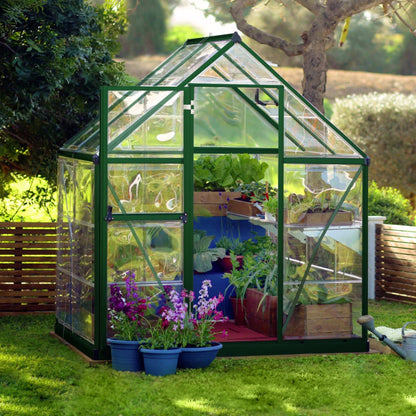 6' x 4' Harmony Greenhouse (1.9m x 1.3m) Green Frame - mazeproducts