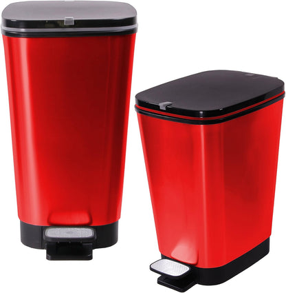 PRE ORDER: SEP. - Curver Chic 35L Pedal Bin  - Red