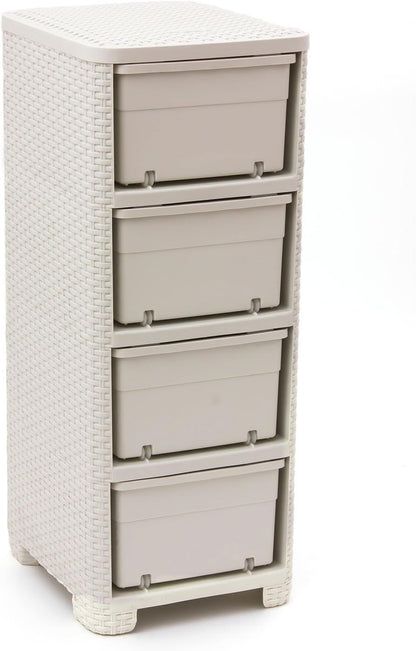 Curver Style Storage 4 Drawer Set - White (14L)