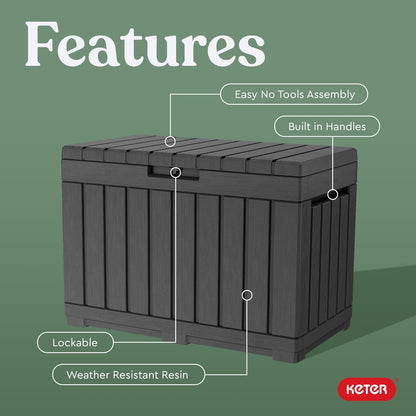 Keter Kentwood 190L Storage Box- Graphite