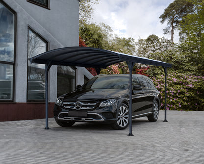 Vitoria Carport 2.9m x 5m - Grey Frame With Grey Roof