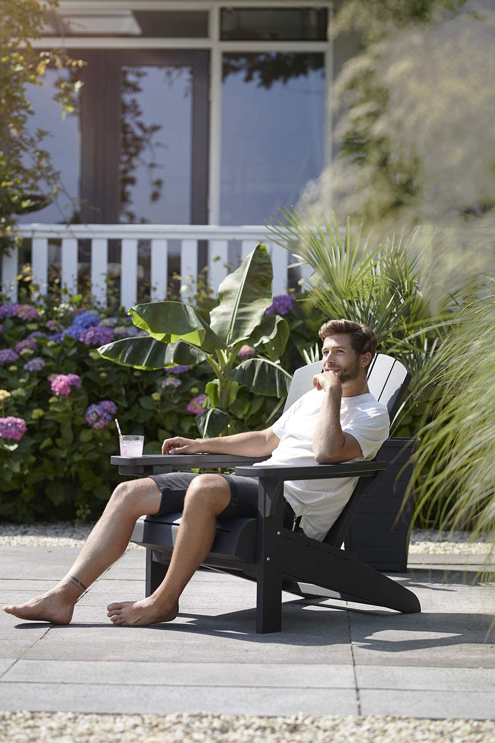 PRE ORDER: AUG. - Keter Alpine Adirondack Chair - Graphite - 2 PACK