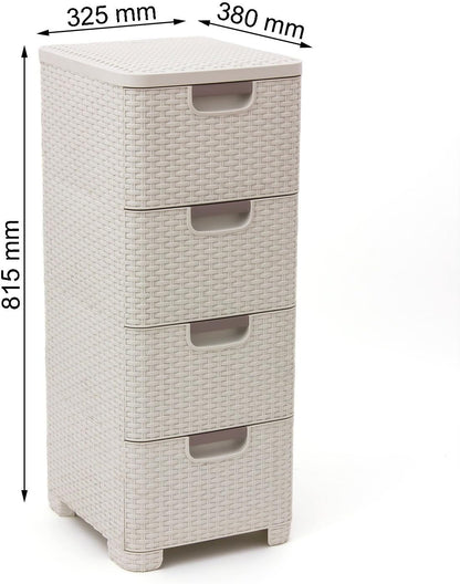 Curver Style Storage 4 Drawer Set - White (14L)