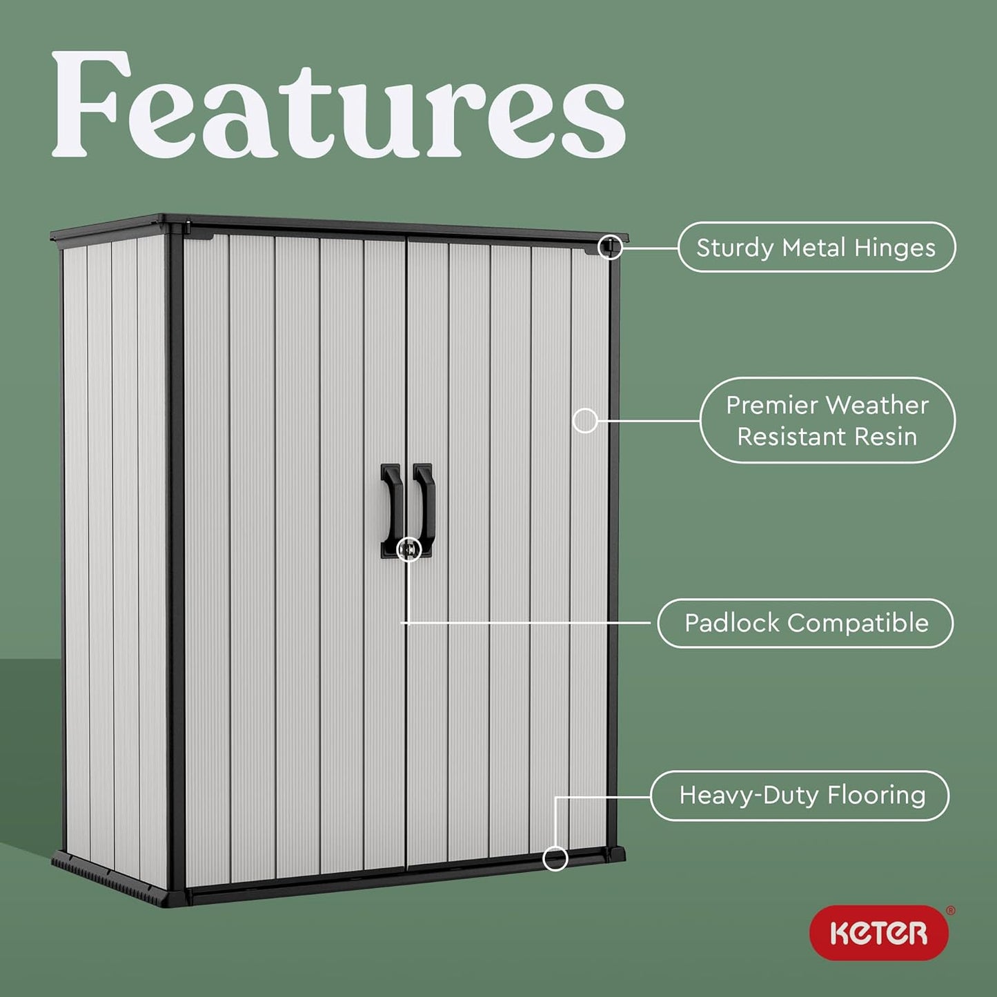 PRE ORDER: NOV. - Keter Premier Tall Shed