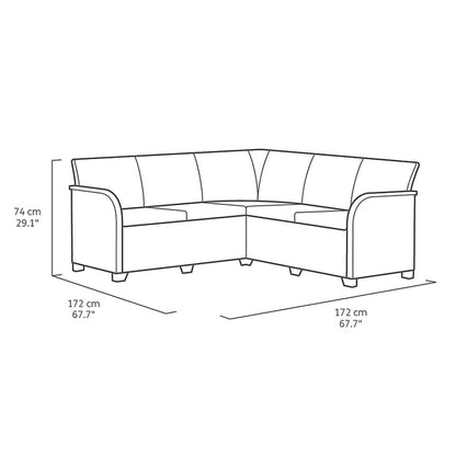 Keter Emma Corner Lounge Set - With Storage Table