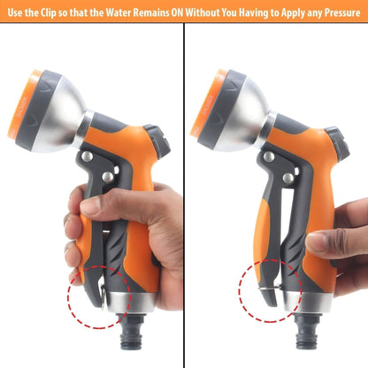7 Pattern Metal Hose Gun (Soft Coated) - 12mm - mazeproducts