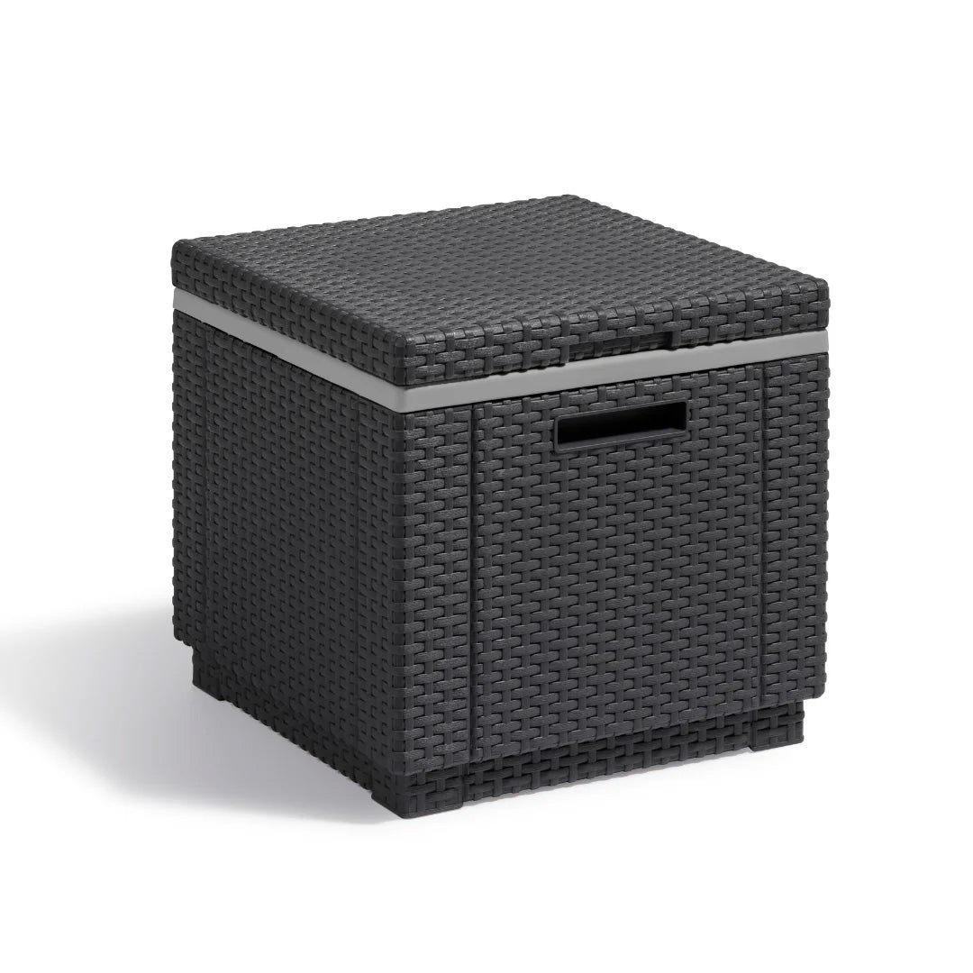 Keter Ice Cube Cooler - Side Table  - Graphite/White