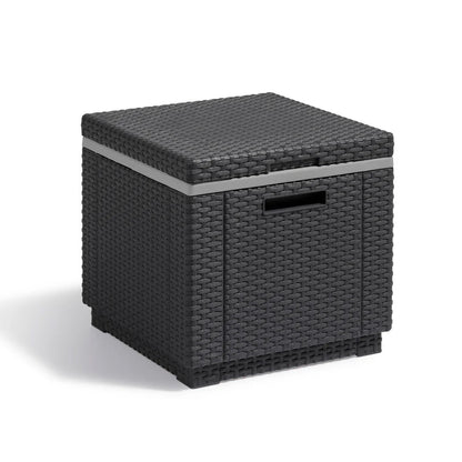 Keter Ice Cube Cooler - Side Table  - Graphite/White