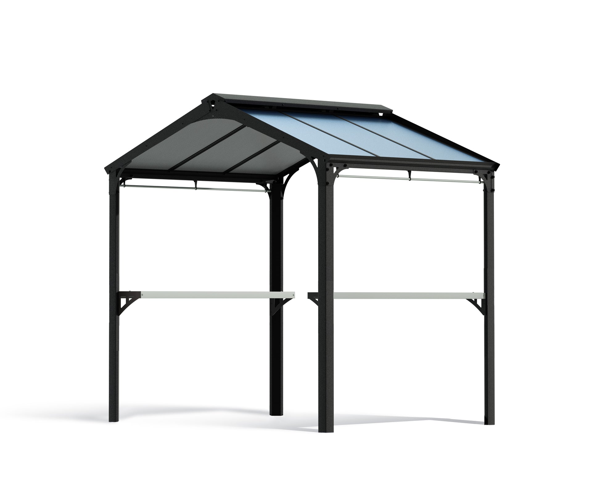 Austin Grill Gazebo 1.8m x 2.2m - Black Frame With Grey Roof