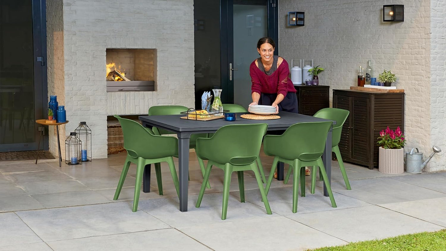 Keter Akola Dining Chair - Olive Green- 2 Pack