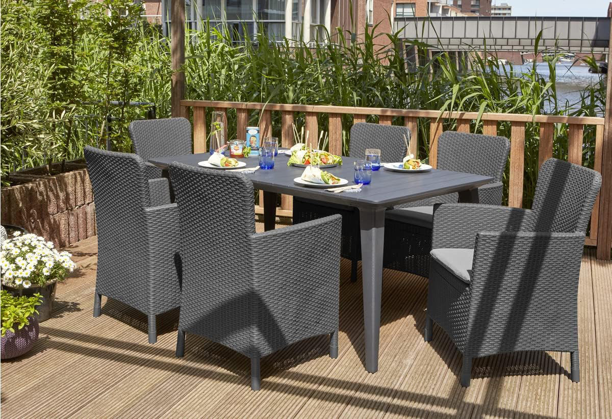 Keter Lima Dining Table - Graphite
