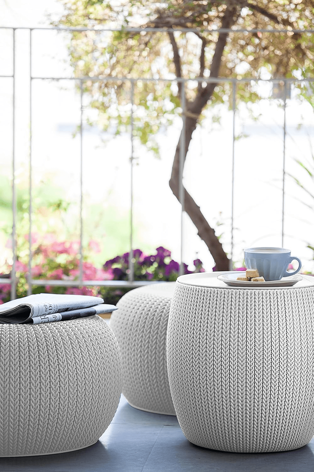 Keter Cozy Urban Balcony Set - White - mazeproducts