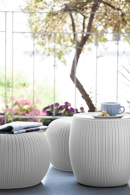 Keter Cozy Urban Balcony Set - White - mazeproducts