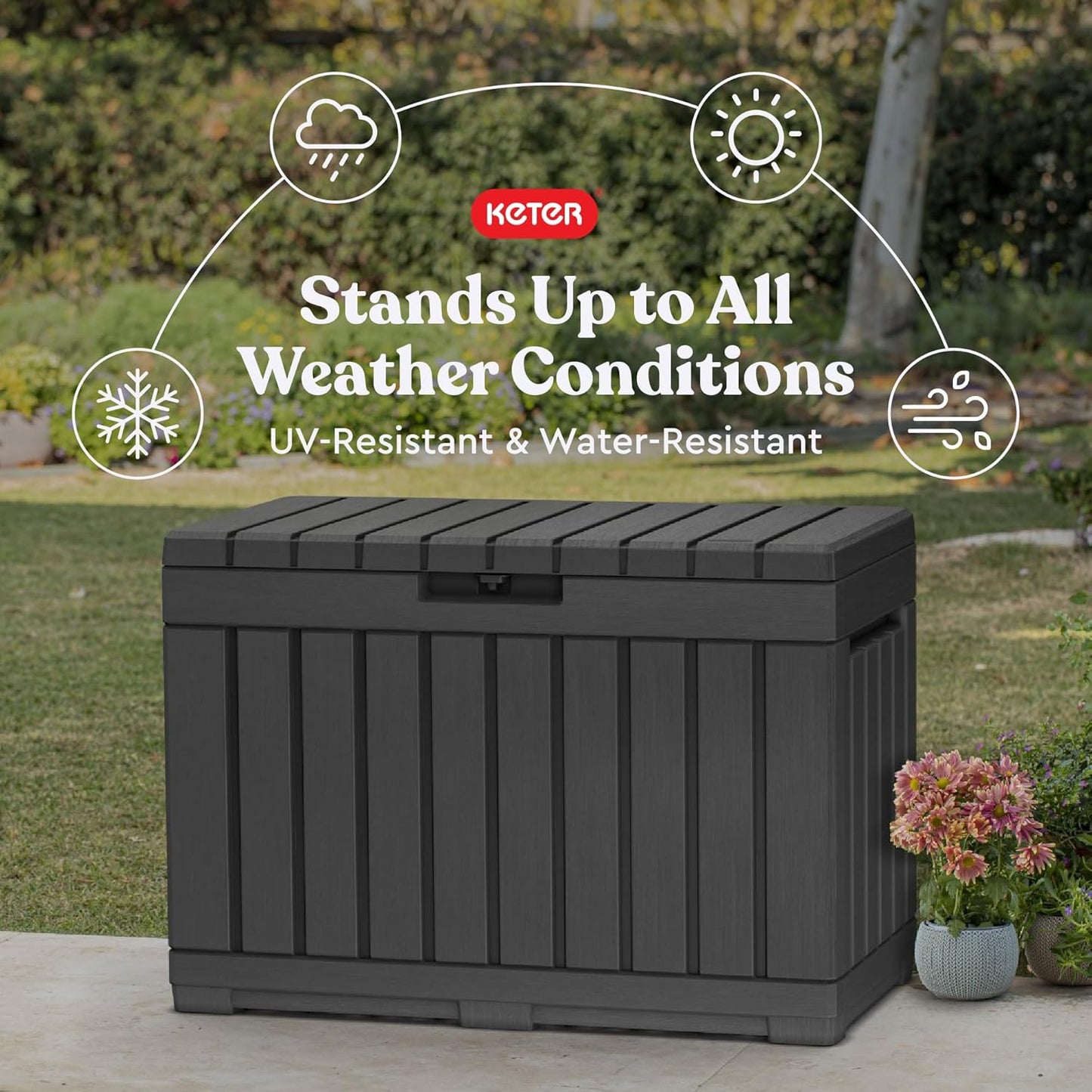 Keter Kentwood 190L Storage Box- Graphite
