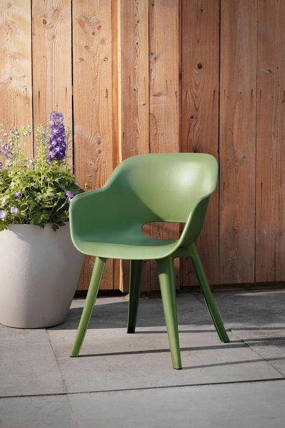 Keter Akola Dining Chair - Olive Green- 2 Pack