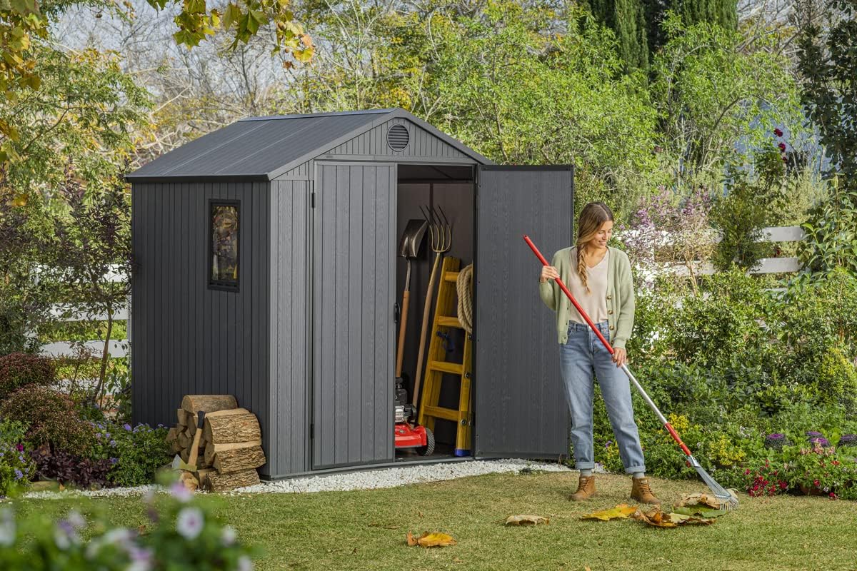 Keter Darwin 6x6 Garden Shed - Grey (1.9 x 1.8m)