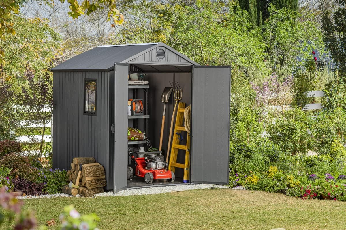 Keter Darwin 6x6 Garden Shed - Grey (1.9 x 1.8m)
