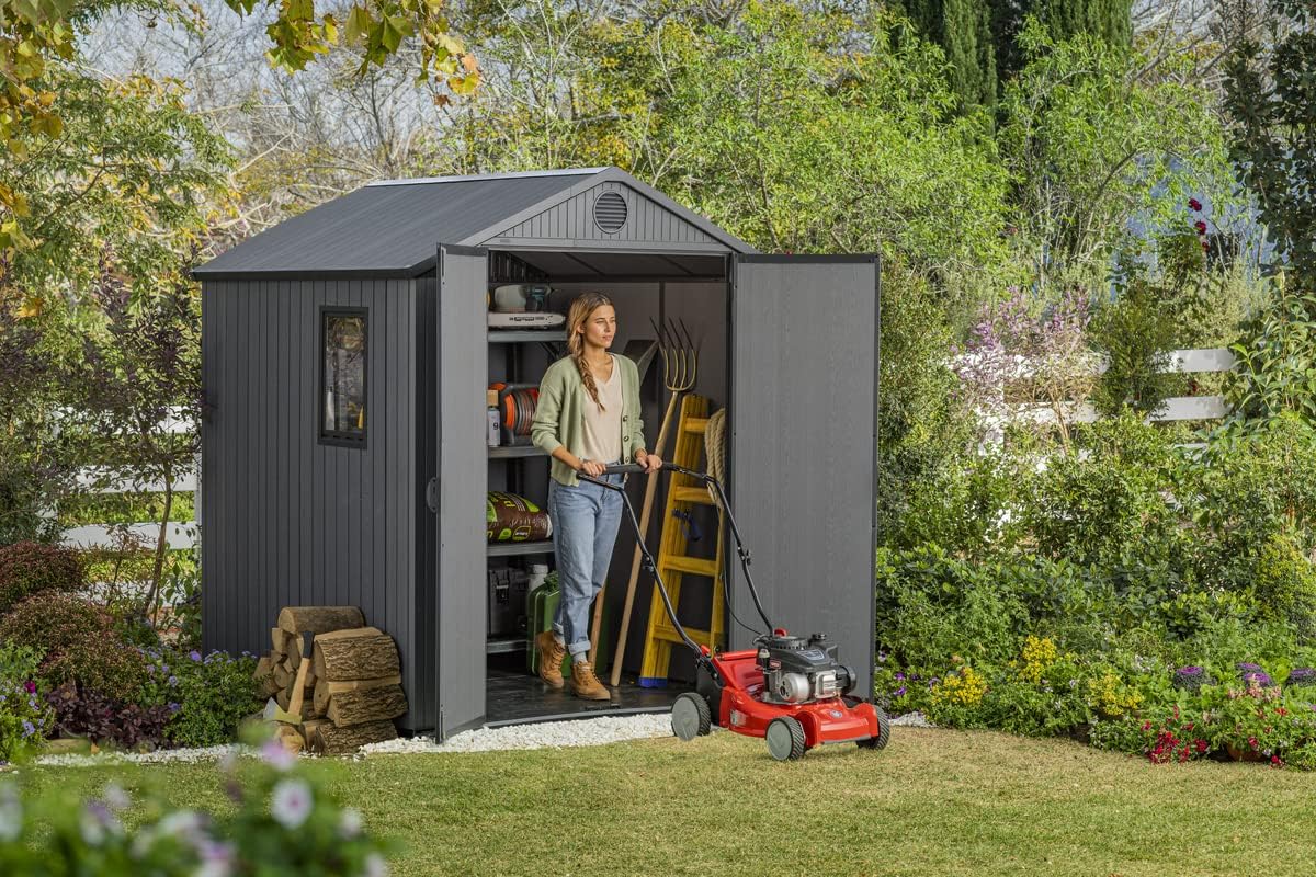 Keter Darwin 6x6 Garden Shed - Grey (1.9 x 1.8m)