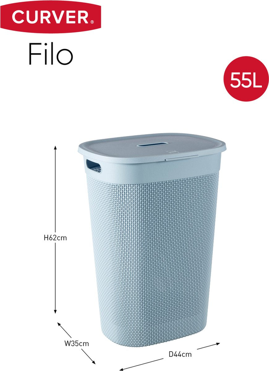 KIS Filo Laundry Hamper - Light Blue