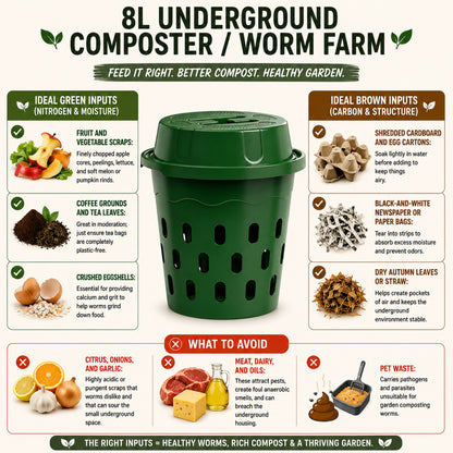 8L Underground Composter / Worm Farm - 3 Pack