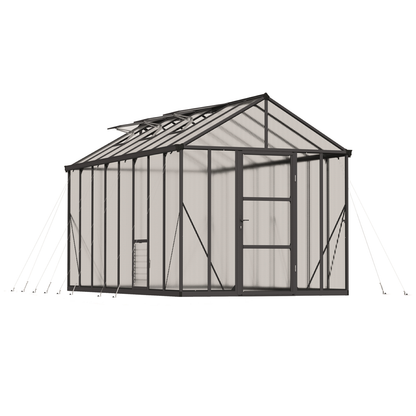 GLORY 8' x 16' Premium Greenhouse - Grey Frame