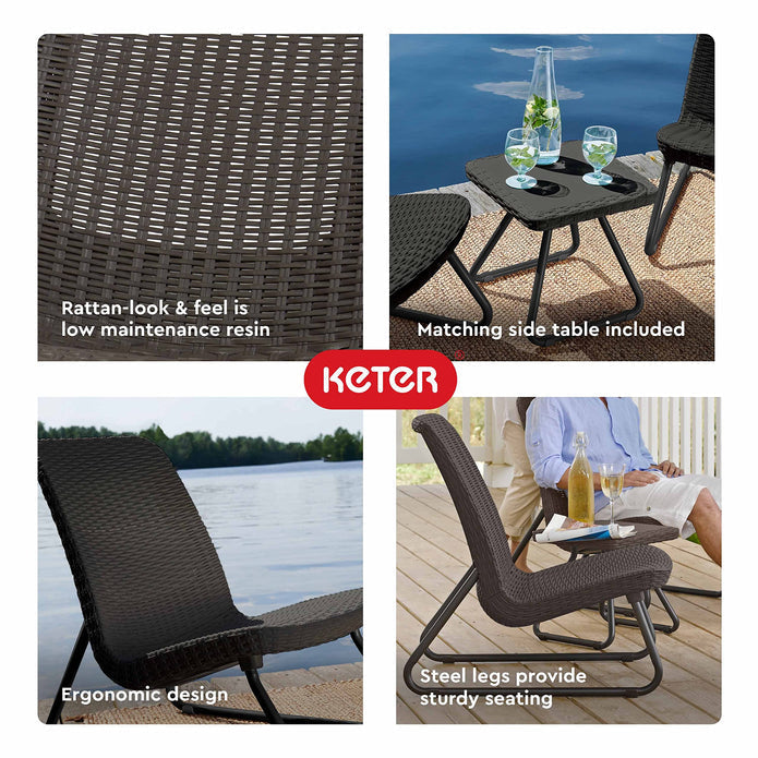 Keter Rio Patio Furniture Set - Graphite