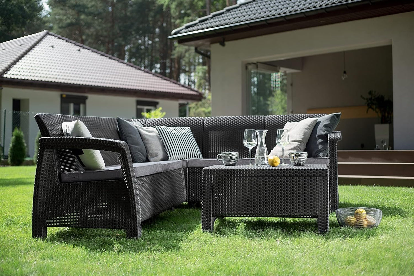 Keter Corfu Corner Lounge Set