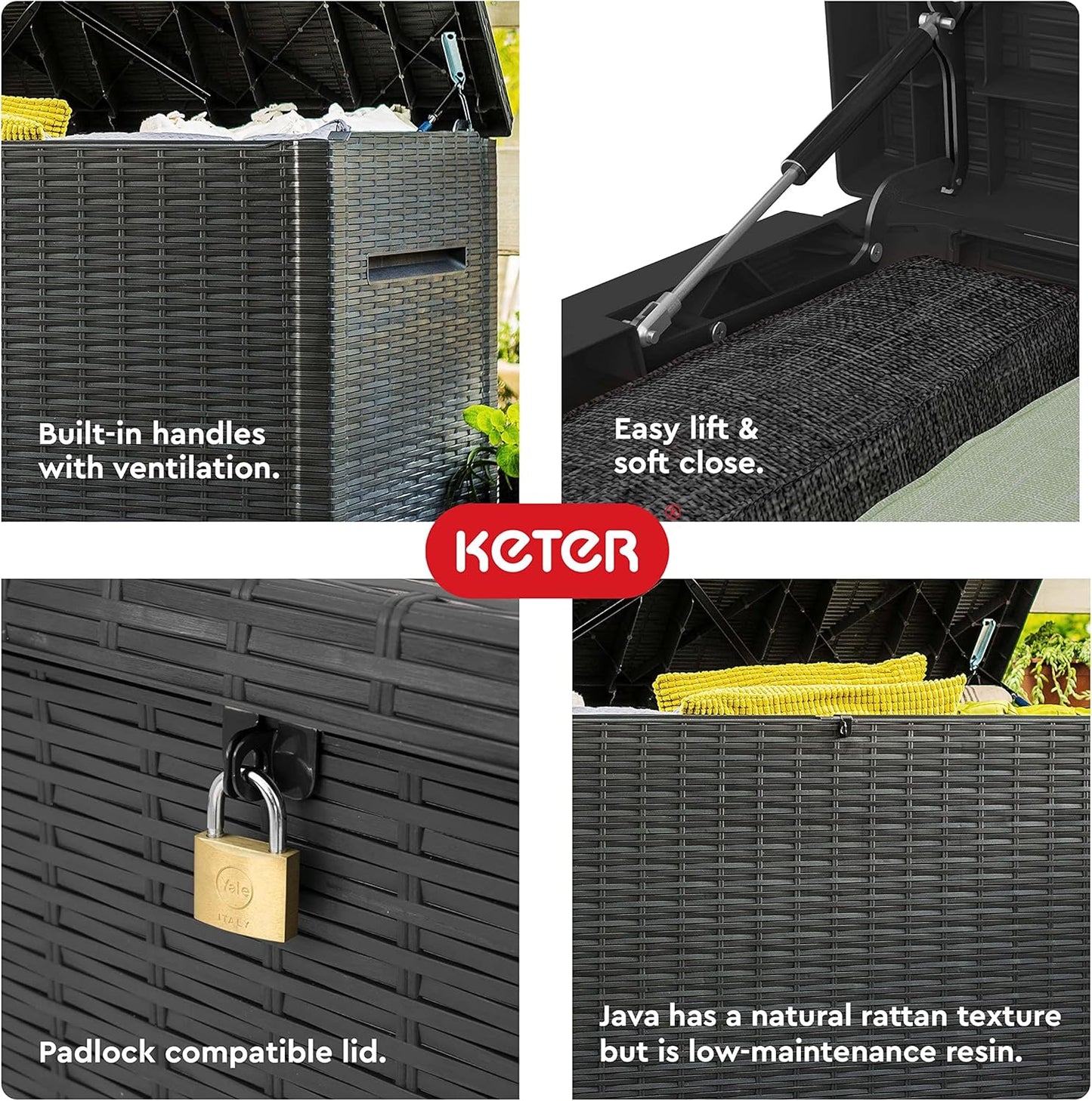 Keter Java 870L Outdoor Storage Box - Anthracite