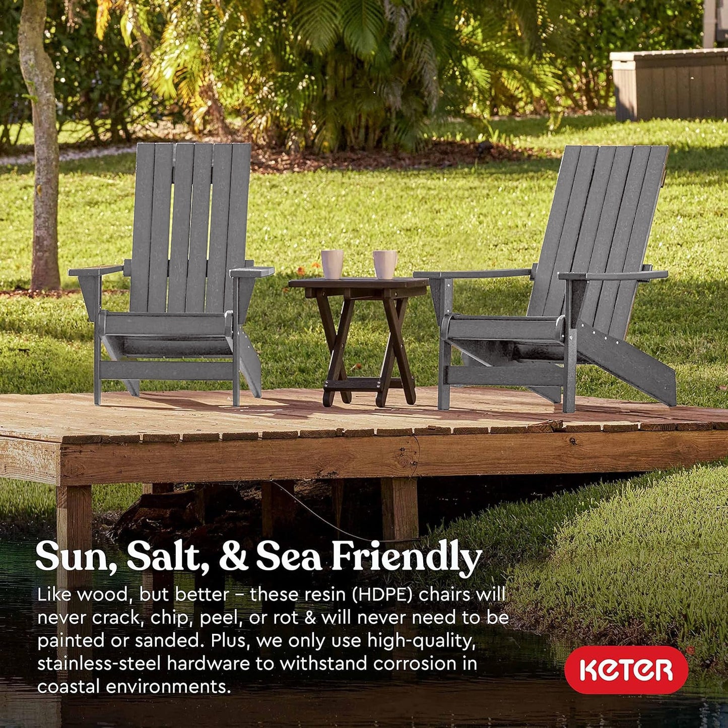 Keter Premium  Montauk Adirondack Chair - Slate