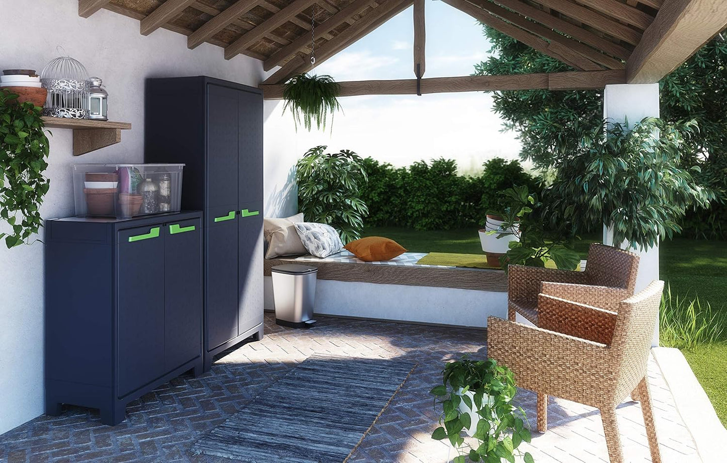 PRE ORDER: SEP. - 2 x Keter Moby Low Indoor-Storage Cabinets