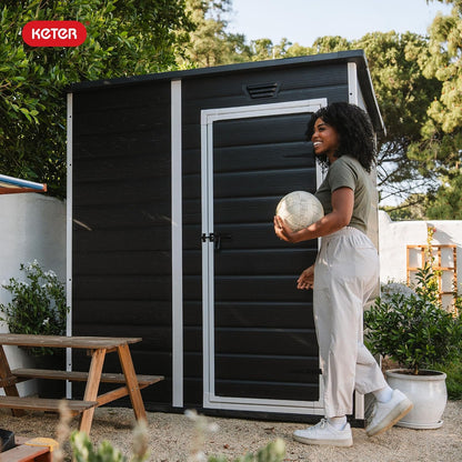 PRE ORDER: OCT. - Manor Pent Essential 6x4 Garden Shed - Dark Grey (1.8 x 1.1m)