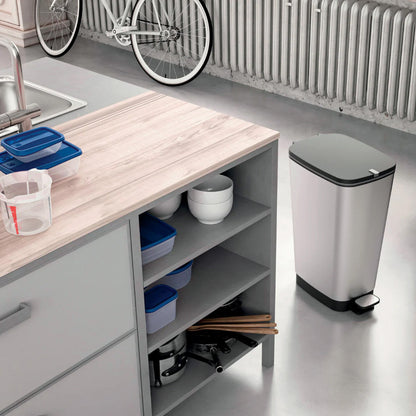 Curver Chic 45L Pedal Bin  - Steel Look