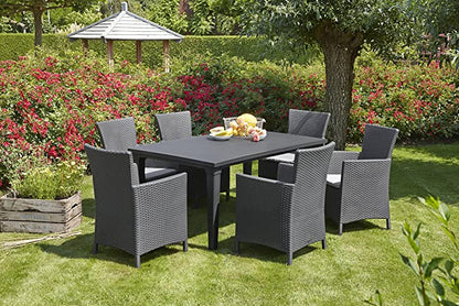 Keter Futura Iowa Dining Set - Graphite