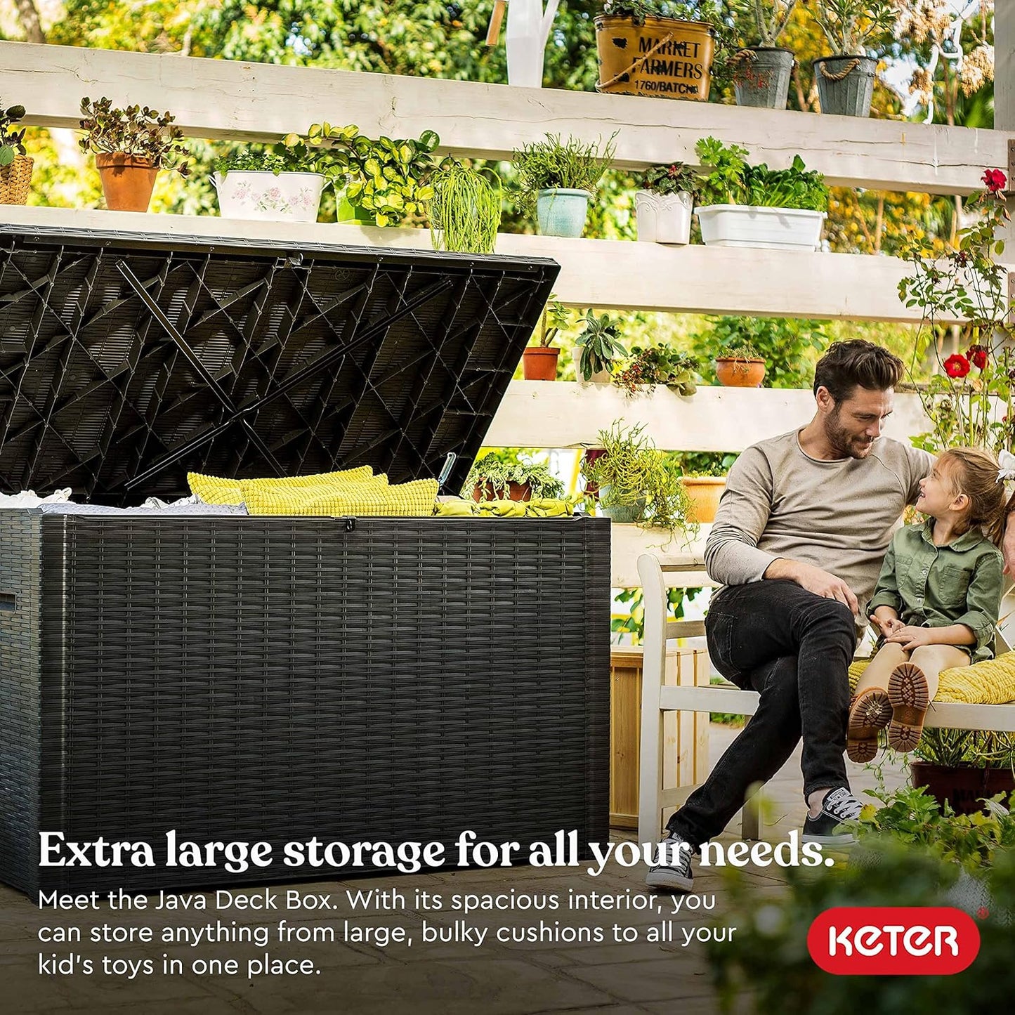 Keter Java 870L Outdoor Storage Box - Anthracite