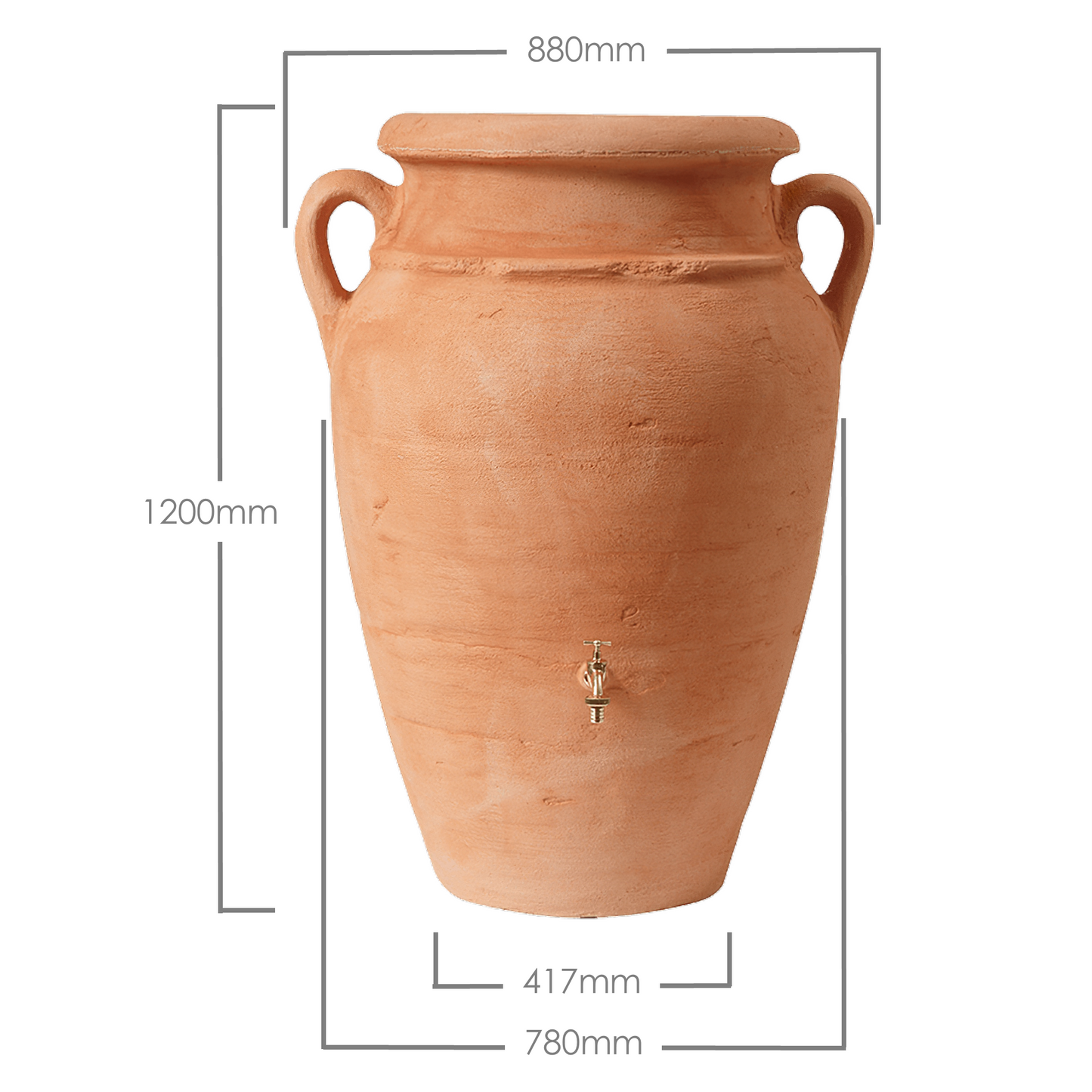 360L ANTIQUE Amphora MINItank - Terracotta