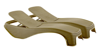 Keter Atlantic Sun Lounger - Beige- 2Pack