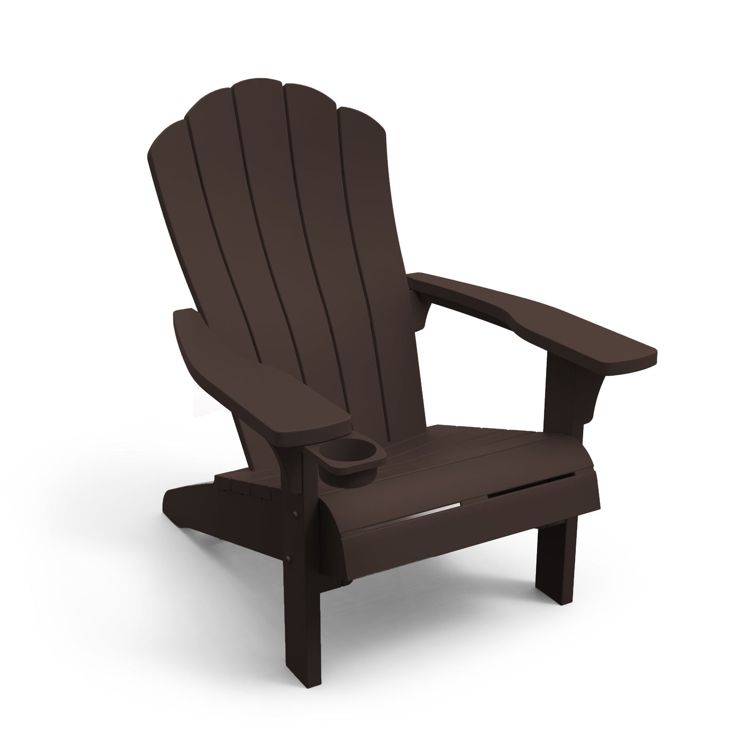 Keter Everest Adirondack Chair- Movable Cupholder - Brown