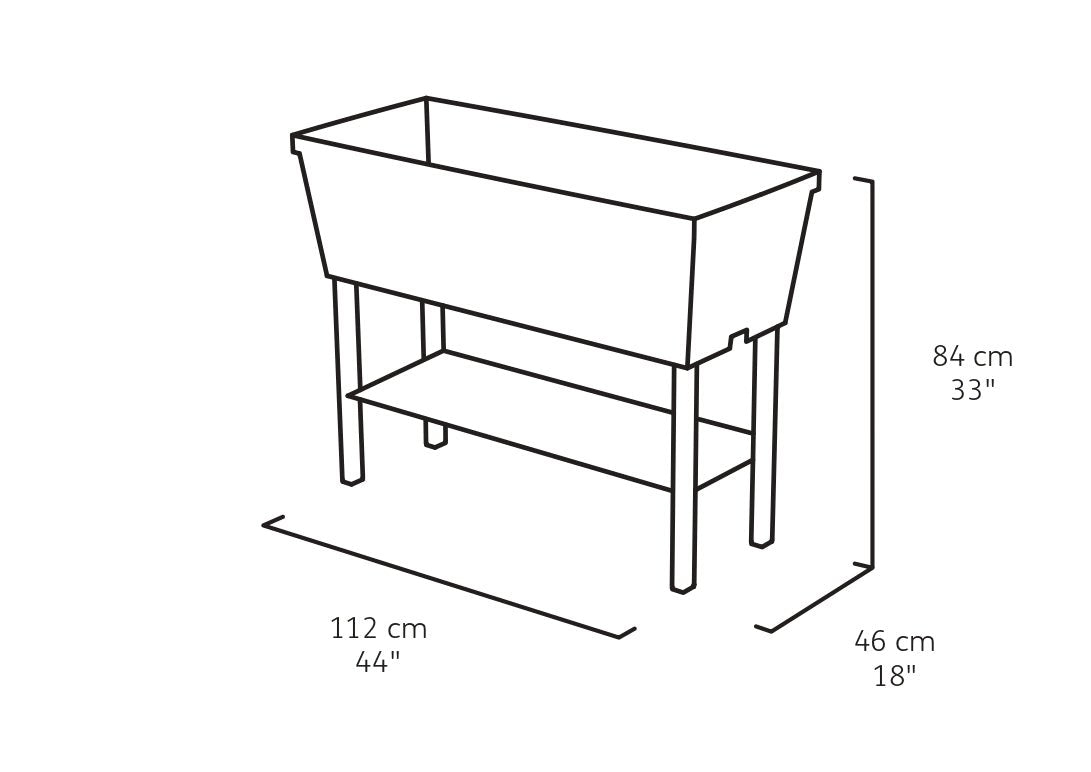 PRE ORDER: NOV. - Keter Alfresco Garden Bed - Black - mazeproducts