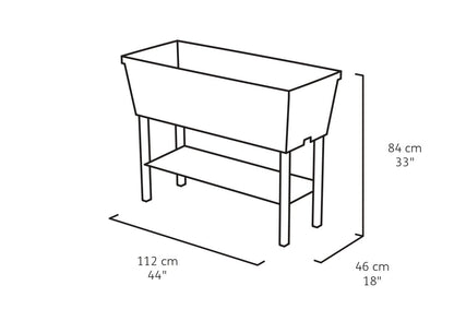 PRE ORDER: NOV. - Keter Alfresco Garden Bed - Black - mazeproducts