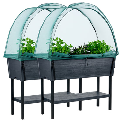 PRE ORDER: DEC. - 2 x Keter Alfresco Raised Garden Beds with Net Covers - mazeproducts