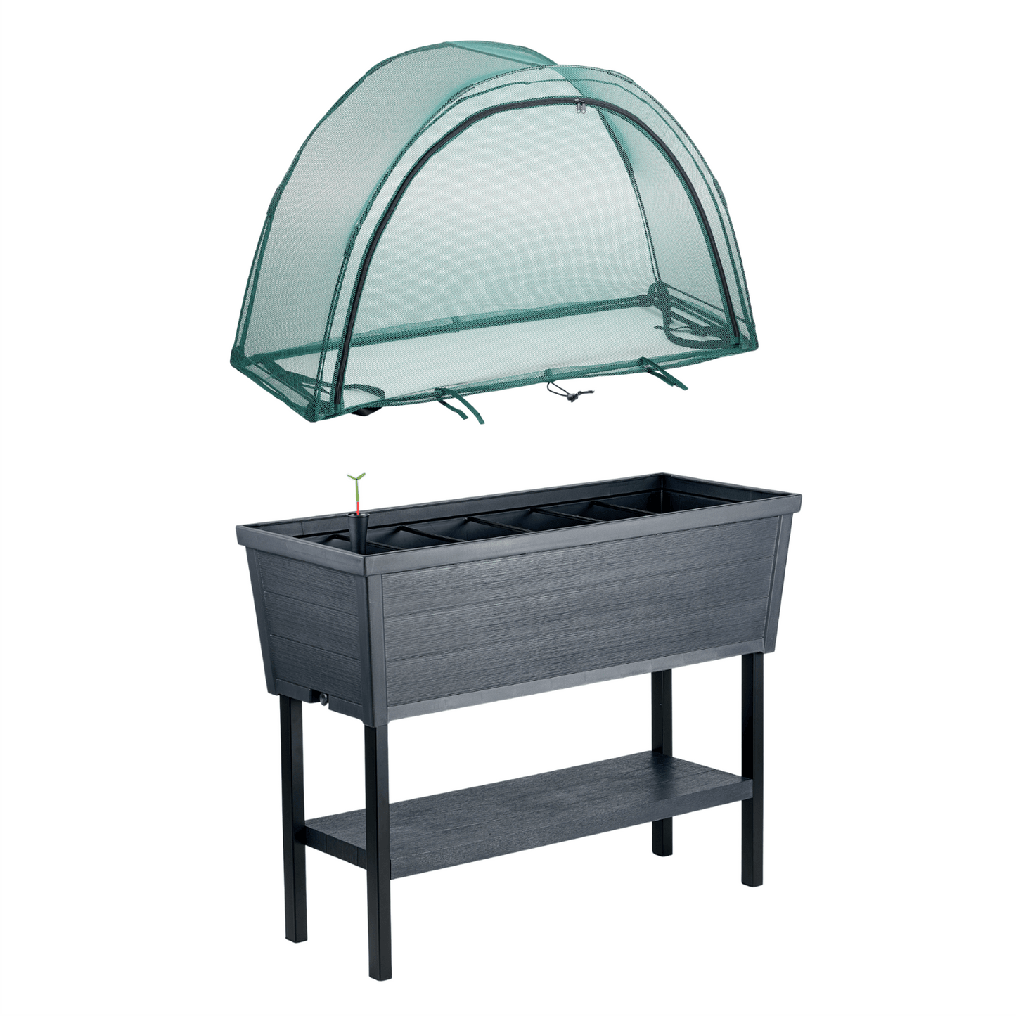 PRE ORDER: DEC. - 2 x Keter Alfresco Raised Garden Beds with Net Covers - mazeproducts
